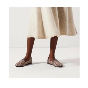 LIKE NEW Rothy’s The Loafer Sapphire Camel Houndstooth flats